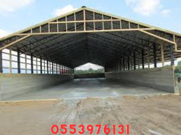 بناء هناجر صناعية معزولة